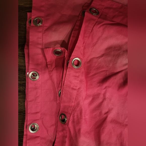 2 Panels Pink Distressed Curtains - Picture 2 of 3